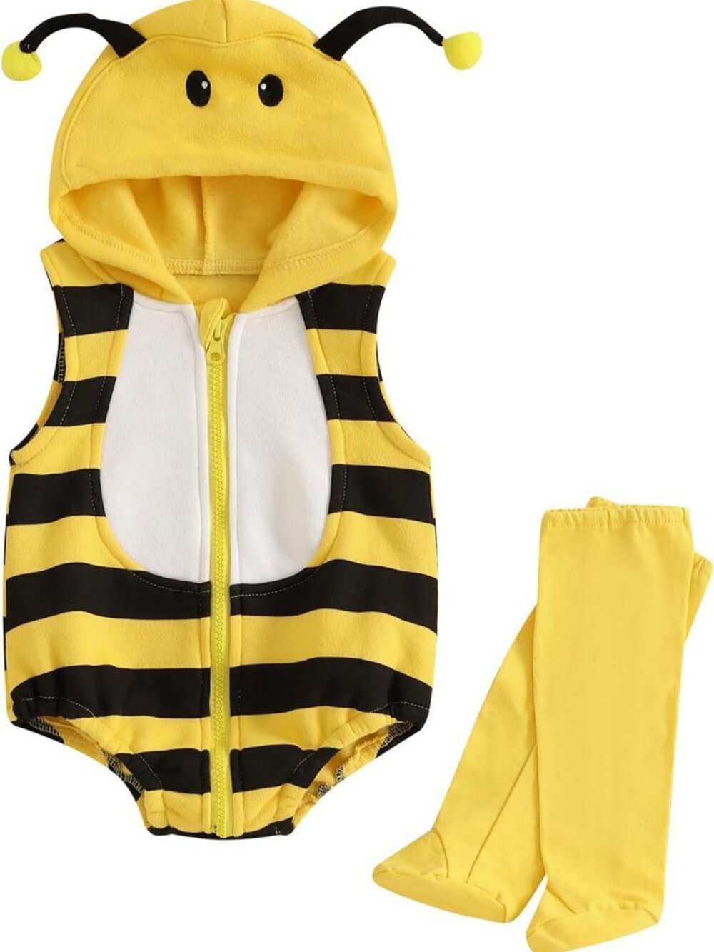Adorable Baby Halloween Costumes - Bee, Pumpkin & Ghost Rompers with Hood